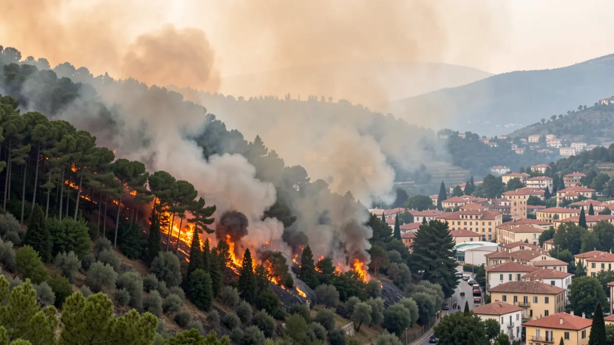 Imatge d'un incendi forestal a prop d'Artana.