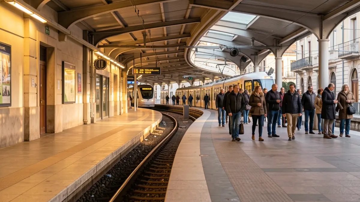 Generic image of an empty metro platform with tracks.