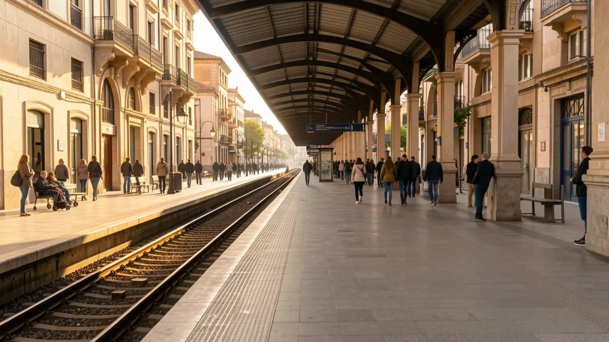 Imatge genèrica d'una andana de metro buida a València.