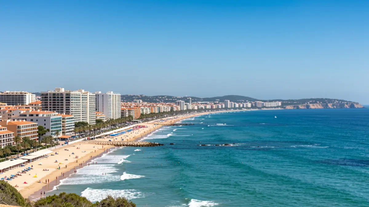 Generic image of a Mediterranean coast with hotels and beaches.