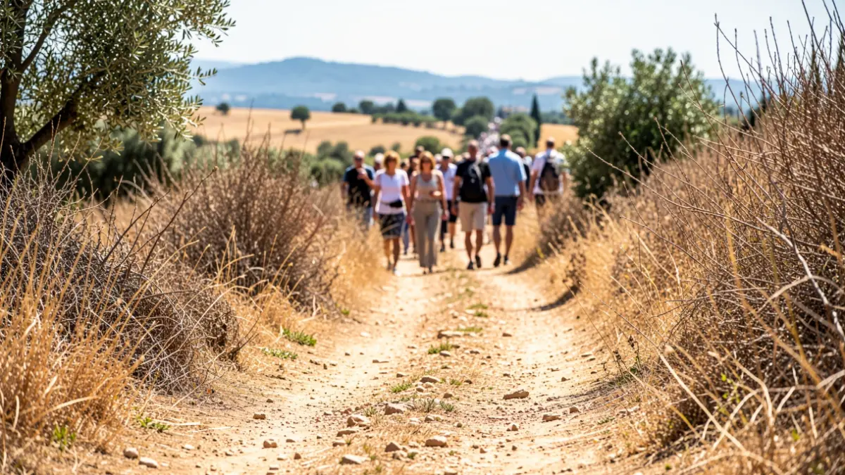 Generic image of rural paths in a Mediterranean area during summer.