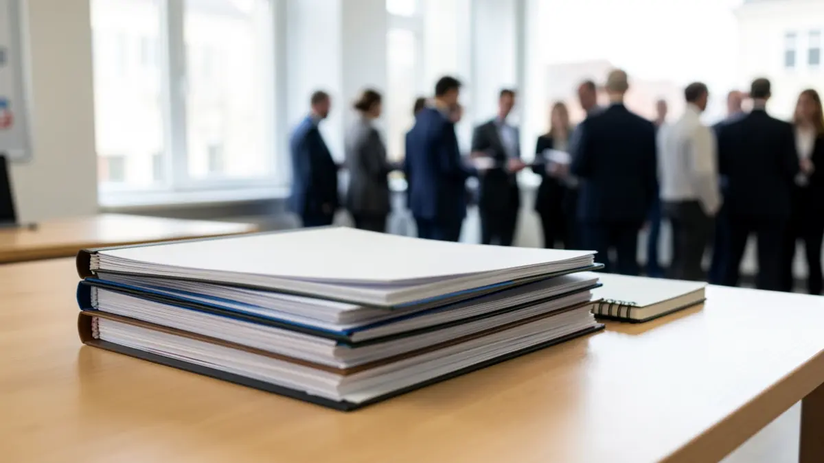 Generic image of documents and office supplies in an administrative setting.