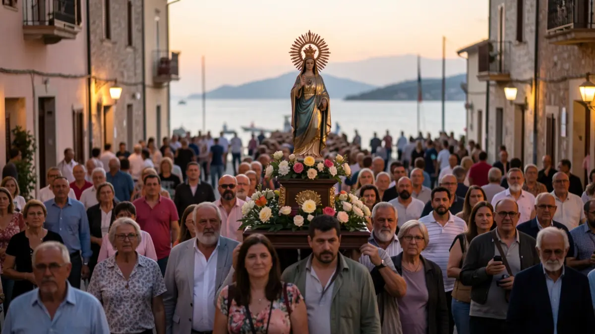 Imatge genèrica d'una processó religiosa a Orpesa.