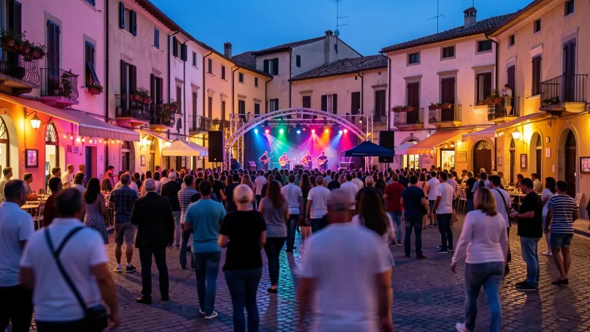 Imagen genérica de un festival de música en la calle en una localidad mediterránea.