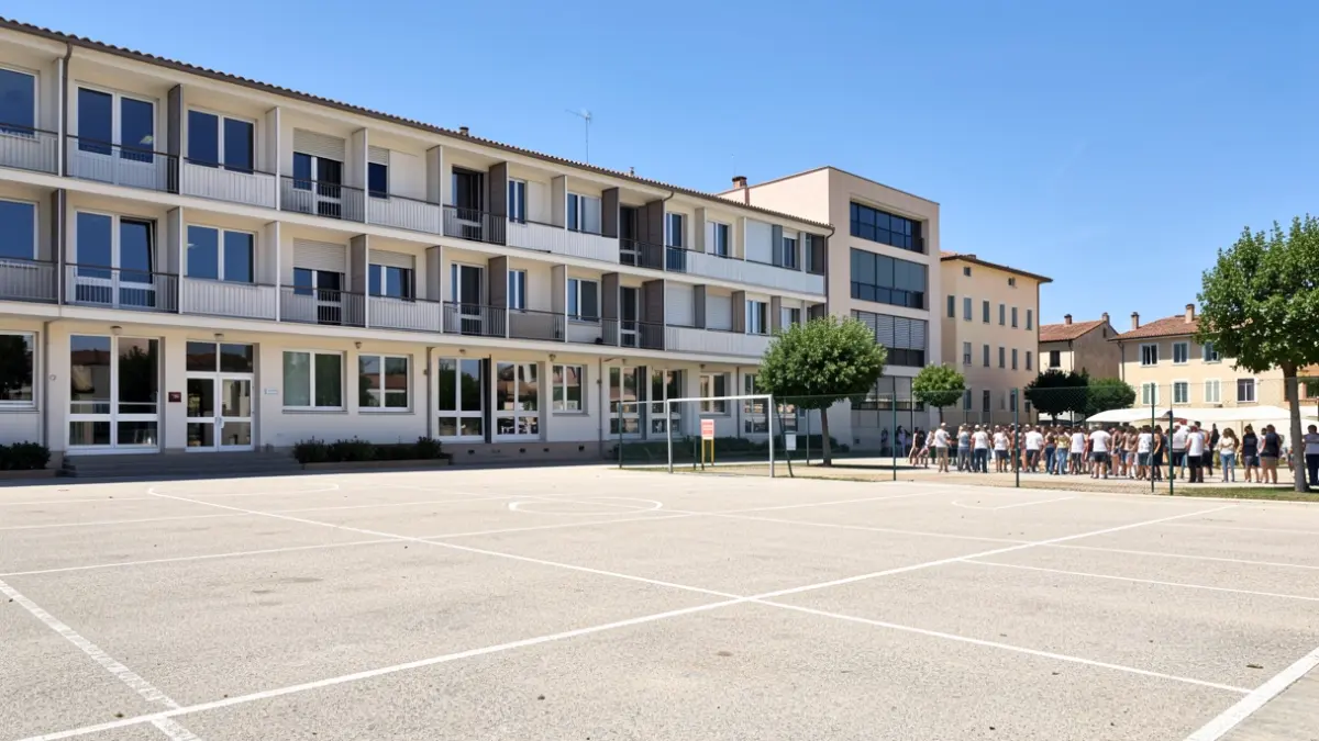 Generic image of a school playground with a building in the background.