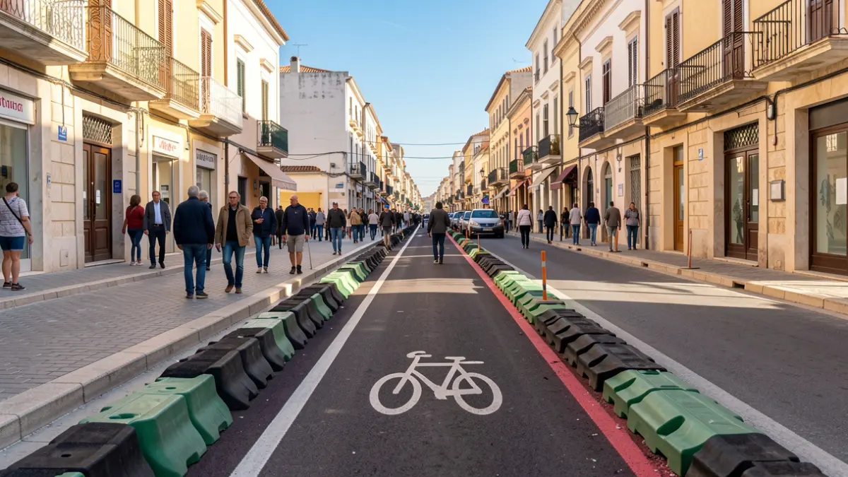 Generic image of a new cycling infrastructure under construction.