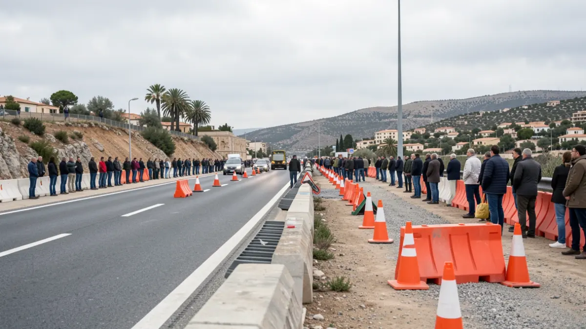 Generic image of roadworks with safety barriers.