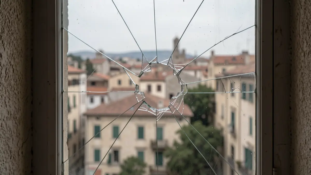 Generic image of a broken window symbolizing illegal entry.