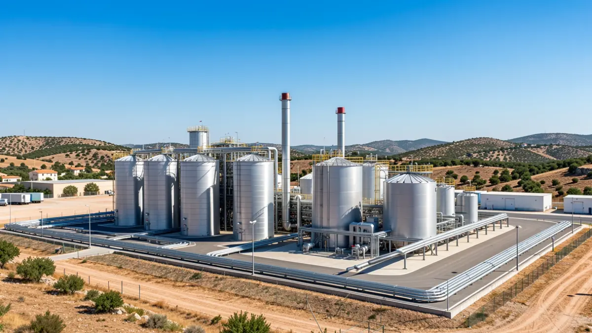 Industrial facilities at a logistics center in l'Horta de València.
