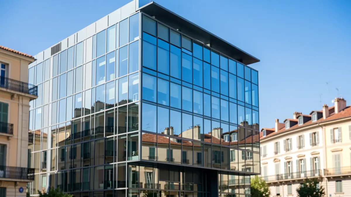 Imatge genèrica d'un edifici d'oficines modern.
