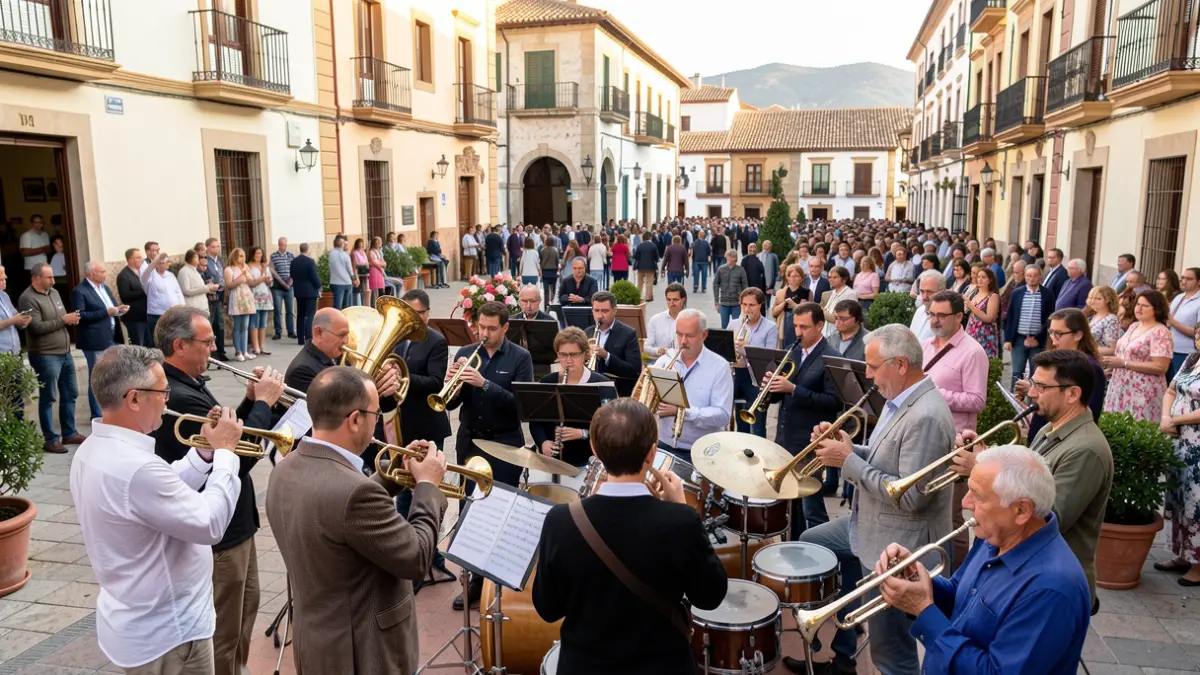 Generic image of a music band playing in an urban setting in València.