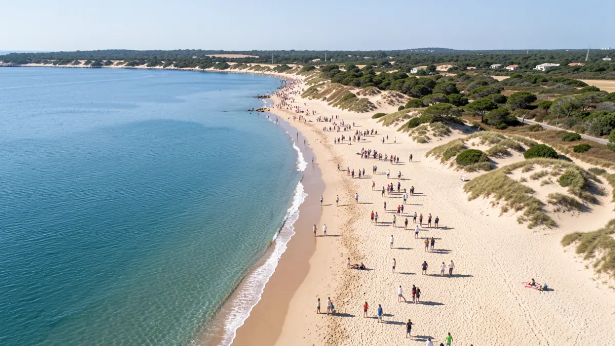 Imagen genérica de la costa mediterránea con playa y vegetación natural.