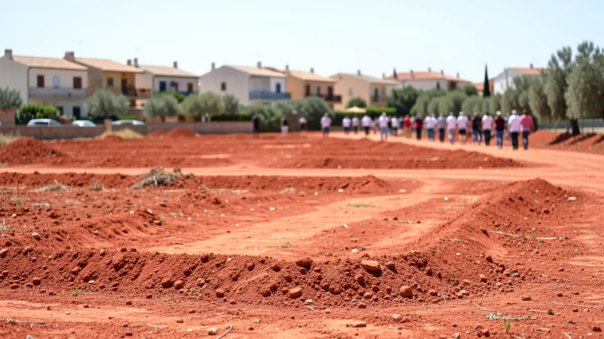 Generic image of a construction site in a Mediterranean rural environment.