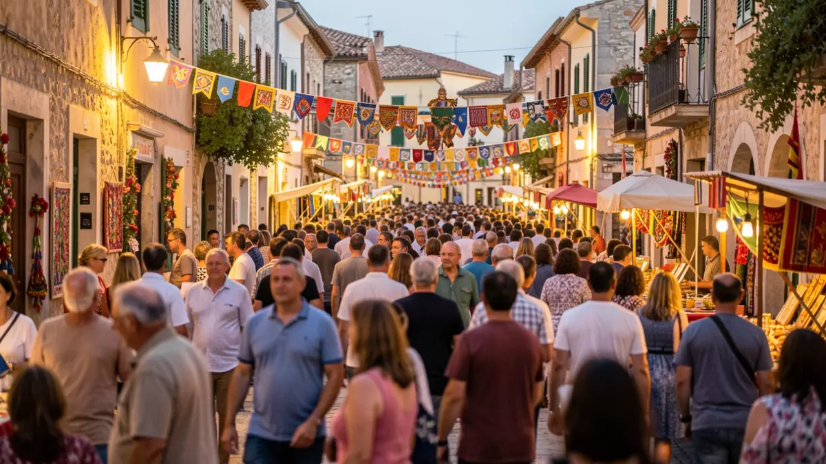 Imatge genèrica d'una festa popular en un poble mediterrani.