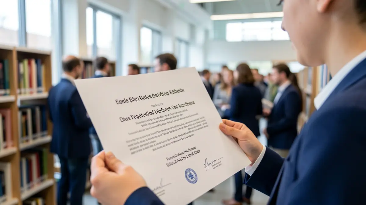 Generic image of a language certificate.