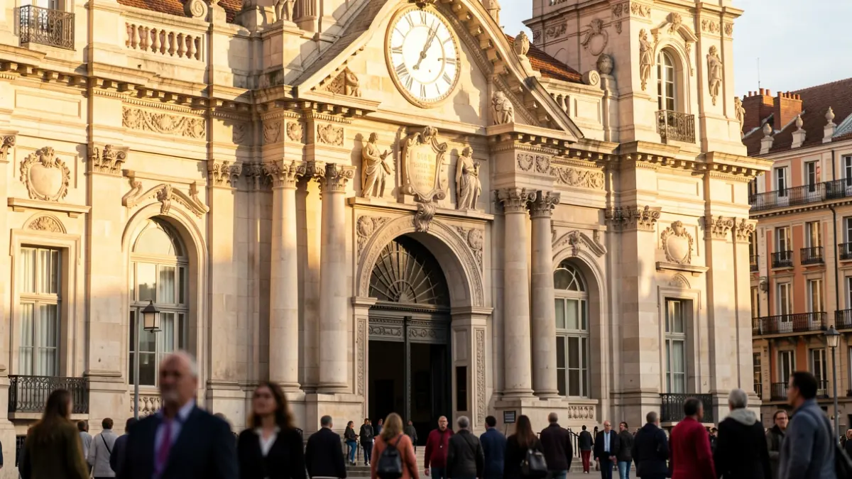 Imatge genèrica d'un edifici institucional amb arquitectura clàssica.
