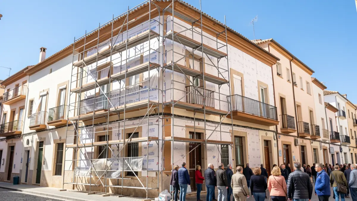 Imagen genérica de la rehabilitación de viviendas en el barrio de la Font Dolça de Alcoi.