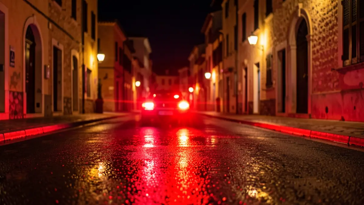 Generic image of emergency lights in an urban environment.