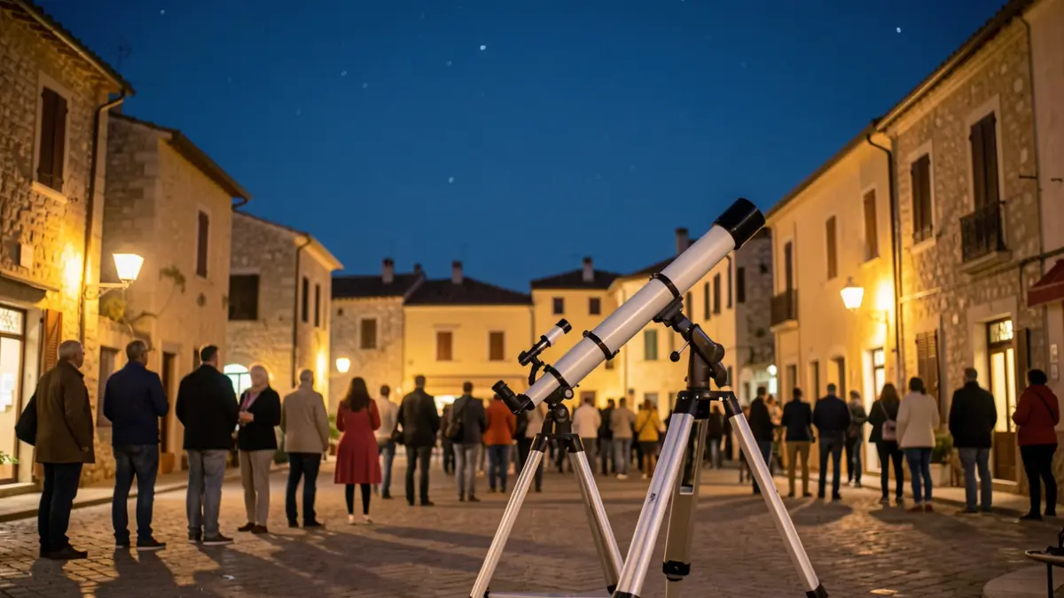 Imagen genérica de una observación astronómica nocturna con telescopio.
