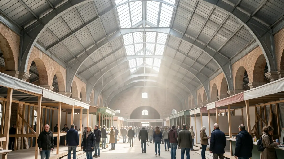 Imatge genèrica de les obres de rehabilitació del Mercat Central d'Elx.
