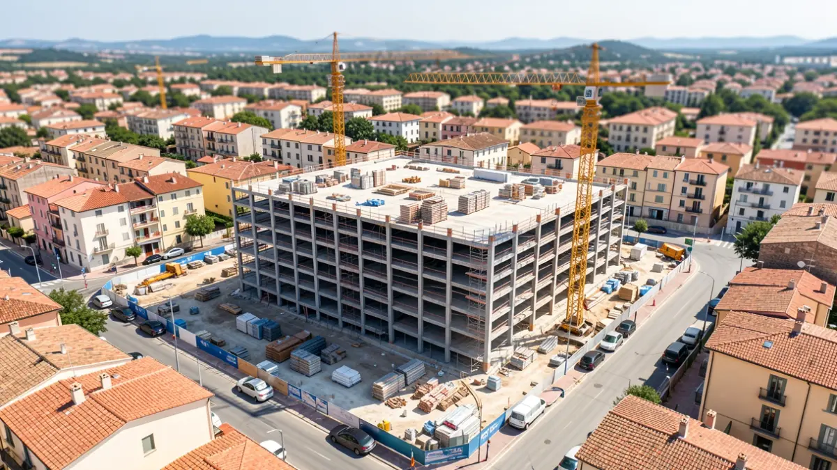 Generic image of a parking lot under construction in Benetússer.