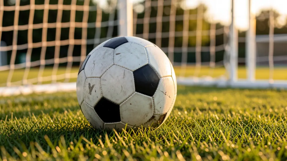 Generic image of a soccer ball on grass.