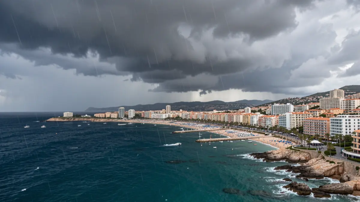 Imatge genèrica de tempesta sobre la costa de Benidorm.
