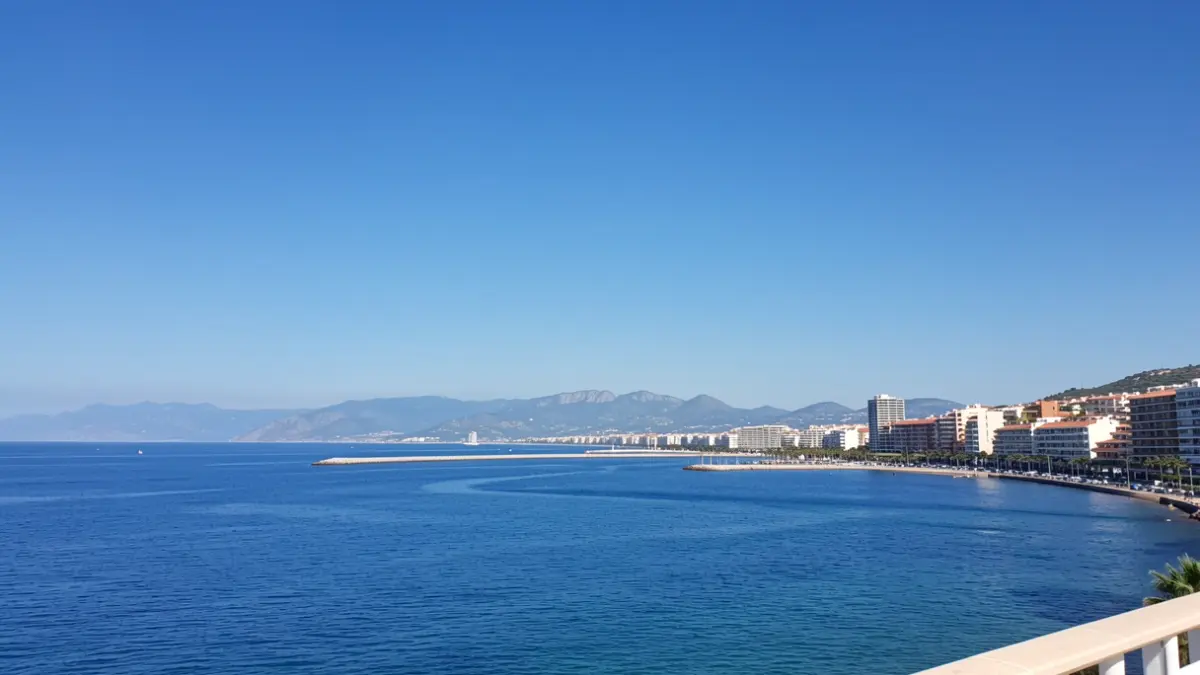 Generic image of the blue sky and the coast of Benidorm.