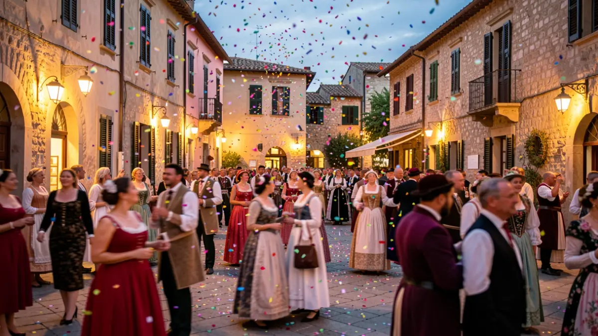 Imagen genérica de la presentación de las fiestas de Bétera con confeti y gente celebrando.