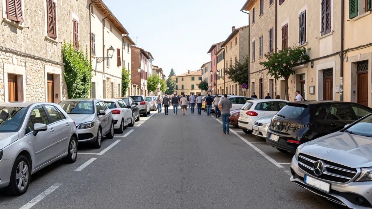 Imagen genérica de calles con estacionamiento regulado.