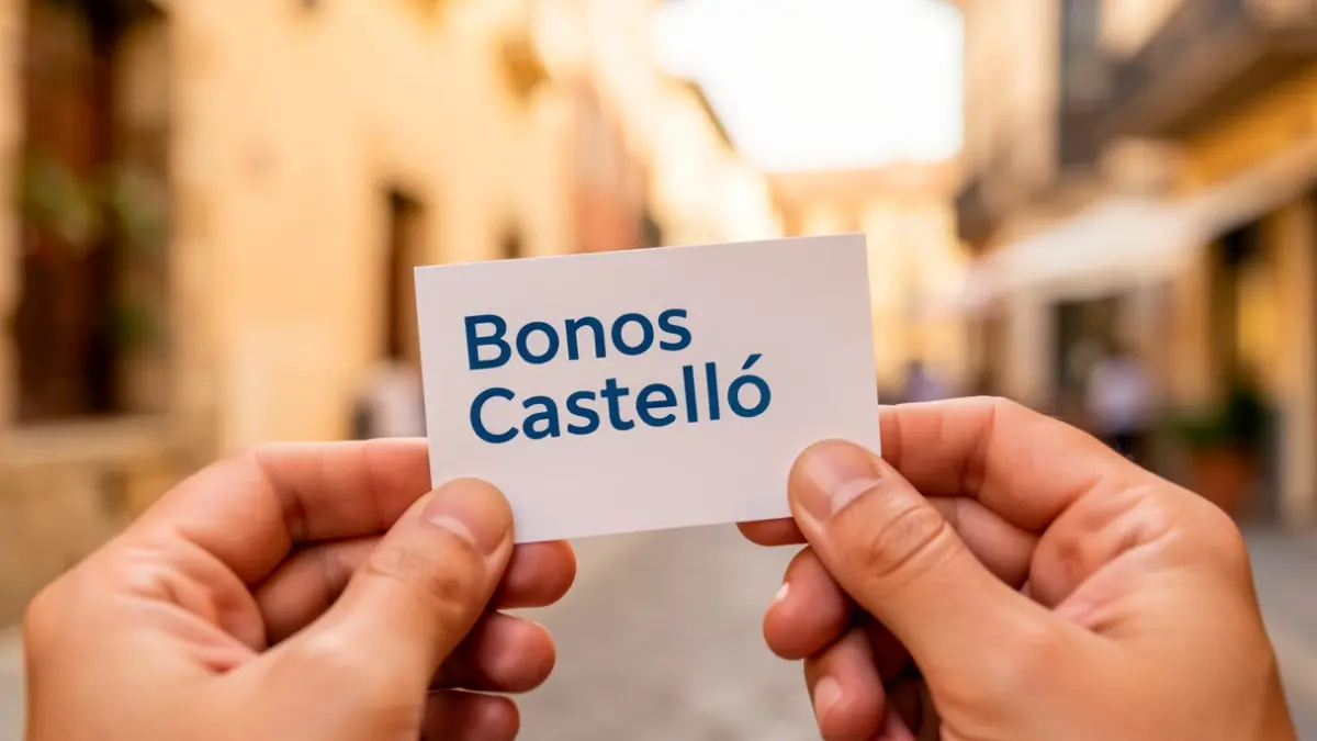 Generic image of a discount voucher for the Castelló commercial campaign.
