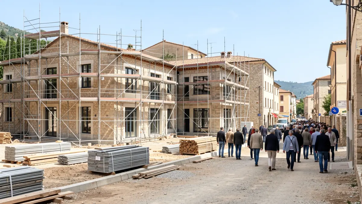 Imatge genèrica d'un obrador de construcció d'una nova instal·lació sanitària.