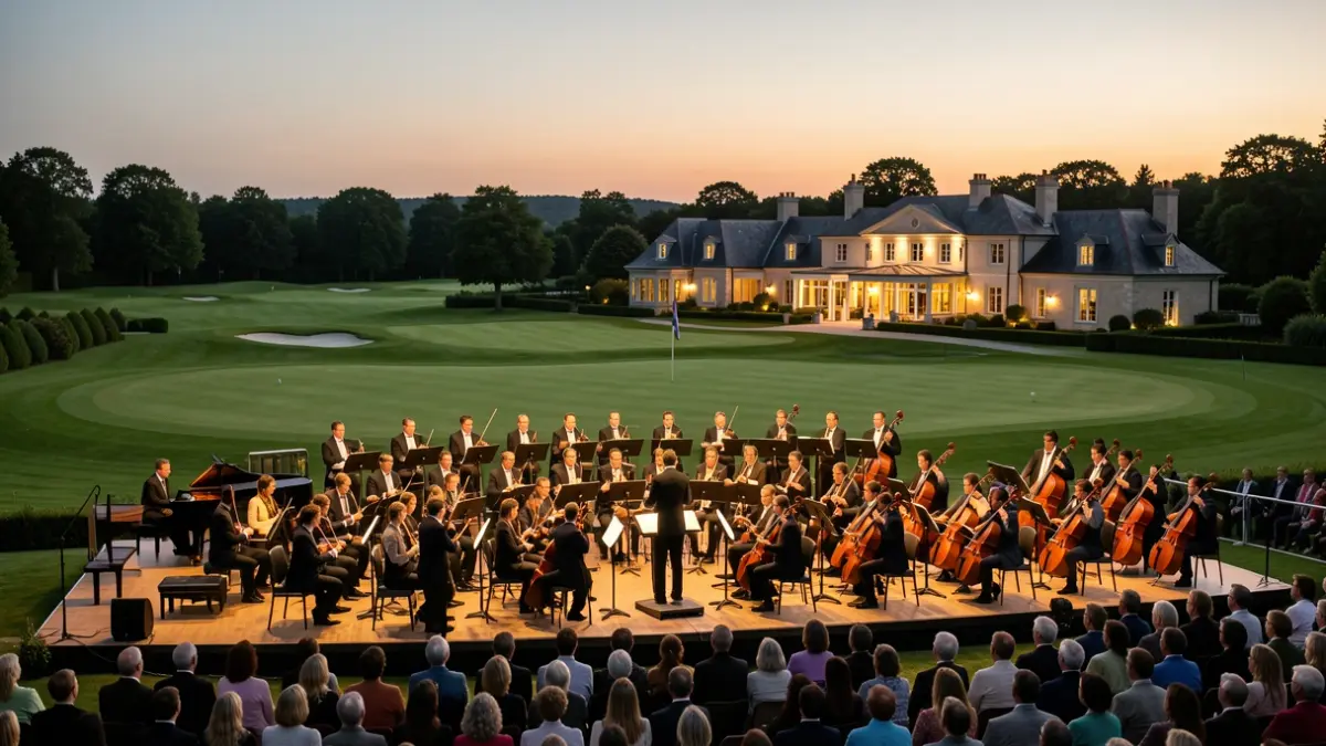 Imatge genèrica d'una orquestra tocant en un camp de golf.
