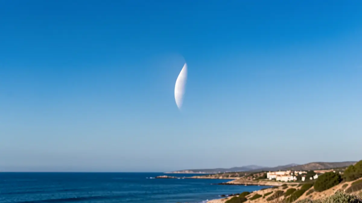 Imatge genèrica del cel durant un eclipsi solar a la costa de la Safor.