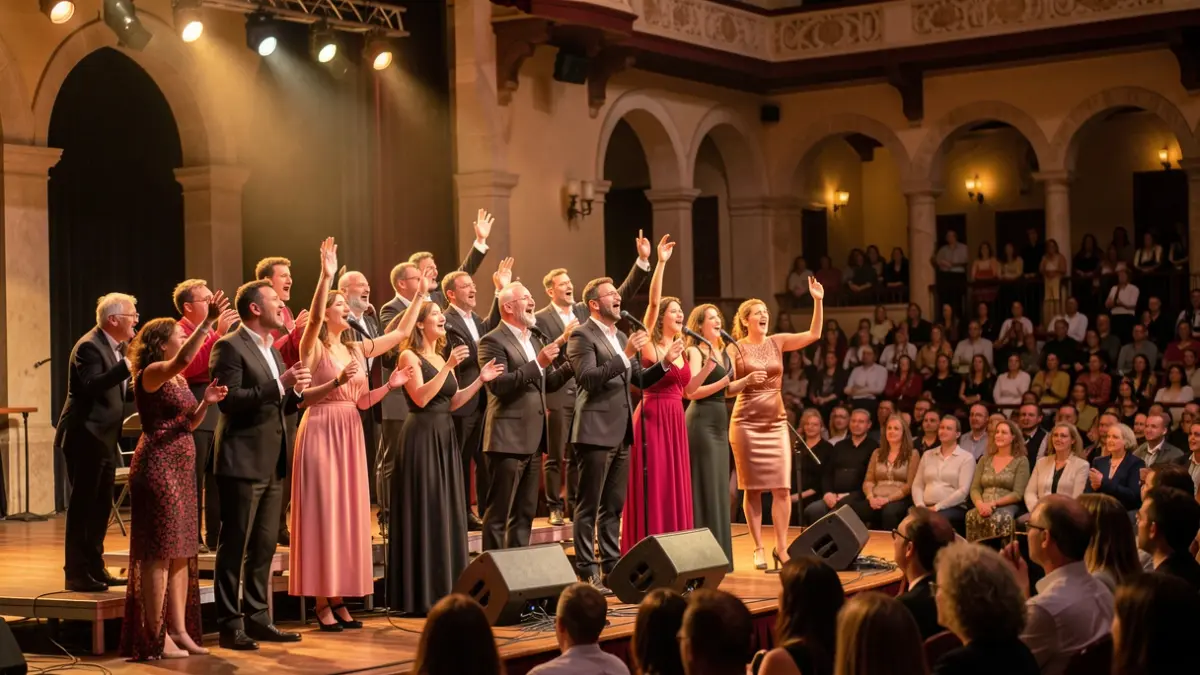 Generic image of a gospel choir performing in a theater.