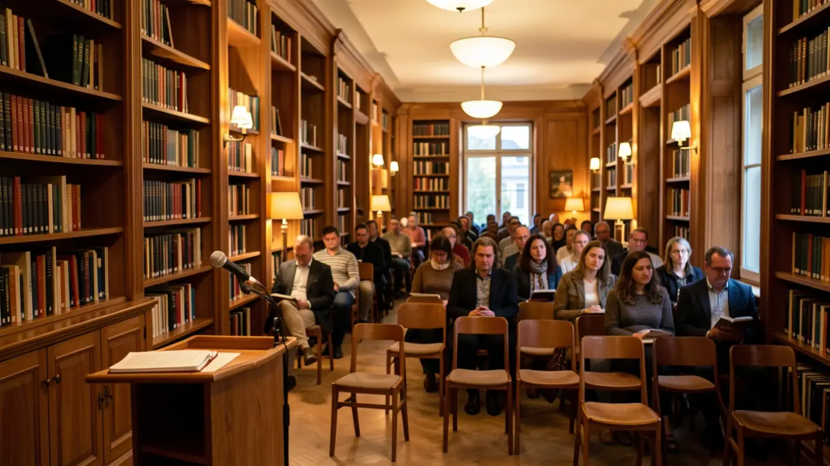 Generic image of a venue prepared for a cultural presentation.