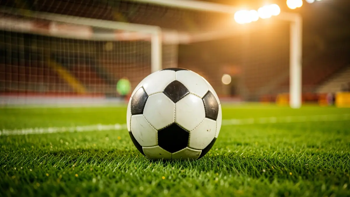 Imatge genèrica d'una pilota de futbol en un camp.