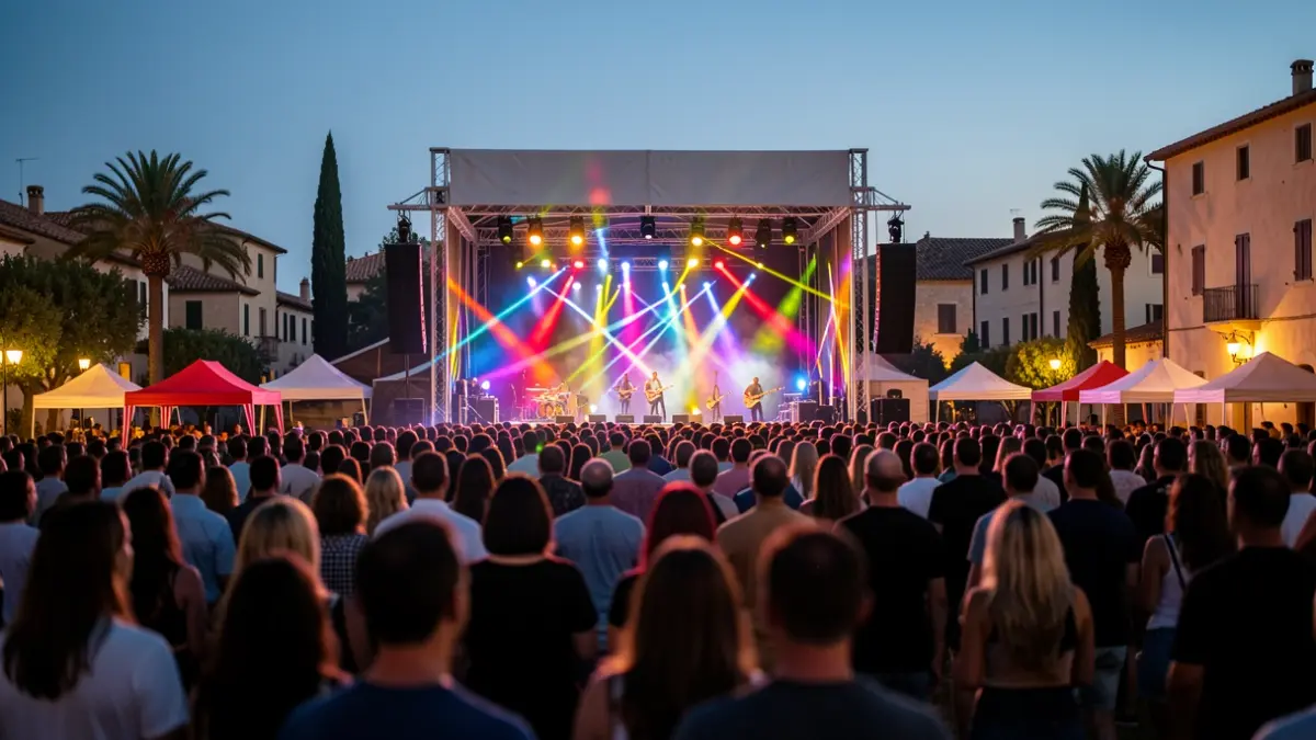 Imatge genèrica d'un festival de música a l'aire lliure amb públic i escenari.