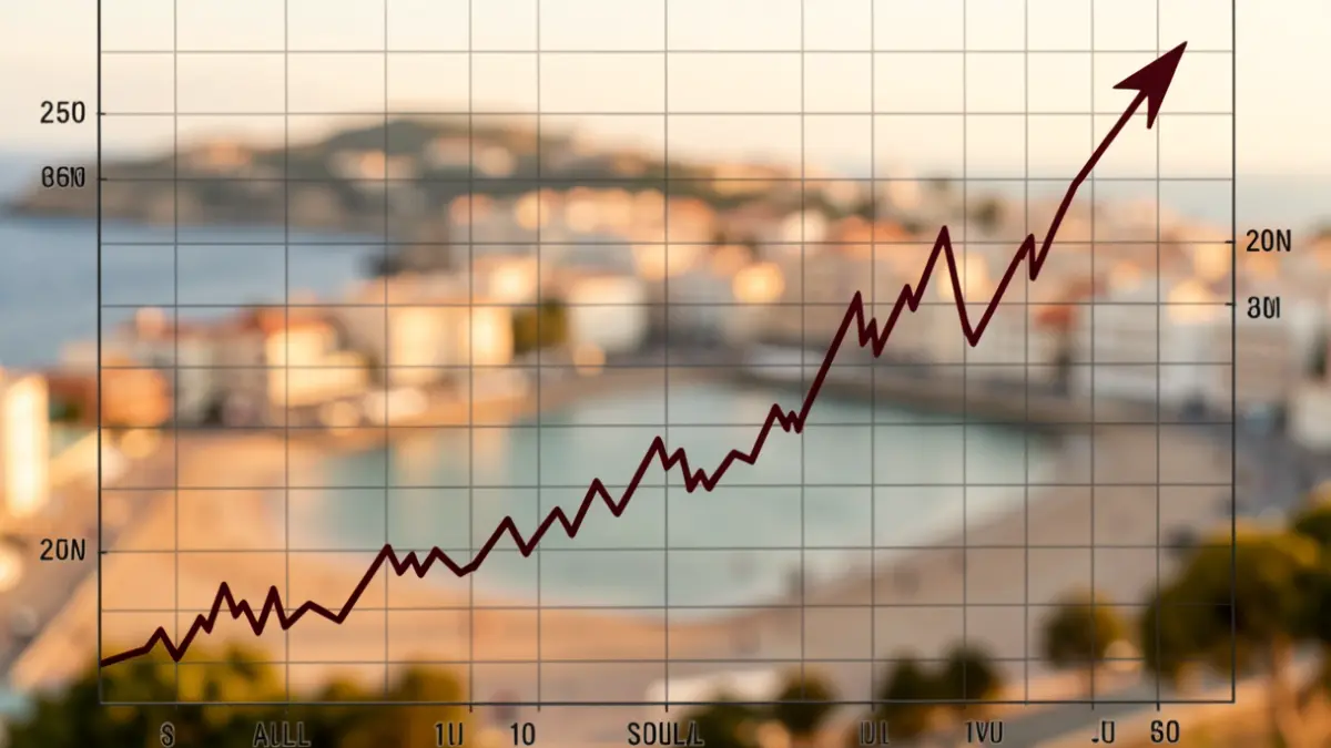 Gràfic econòmic que mostra un repunt del desocupació en la Comunitat Valenciana.