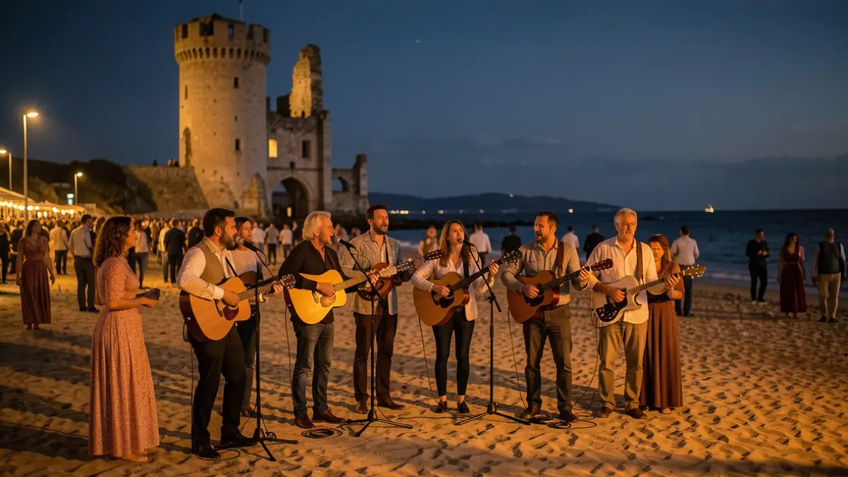 Generic image of a music festival by the sea.