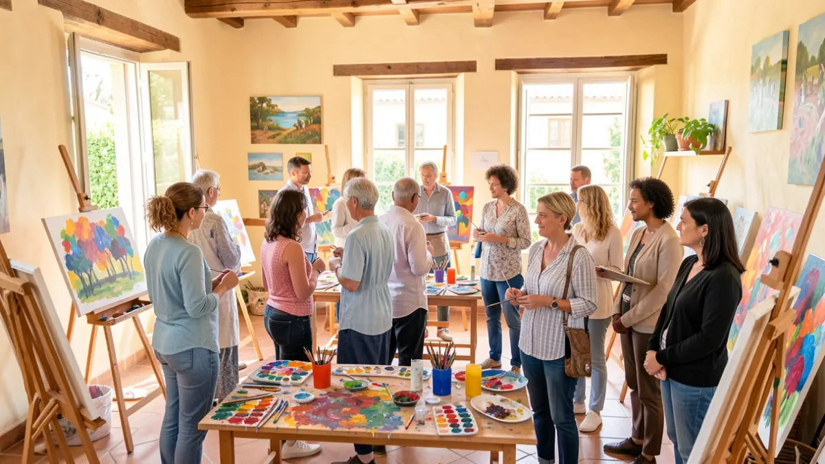 Generic image of an art therapy workshop for individuals with mental health challenges.