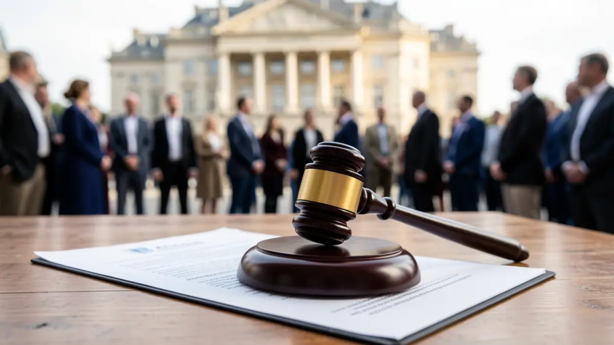 Generic image of a judge's gavel on legal documents.