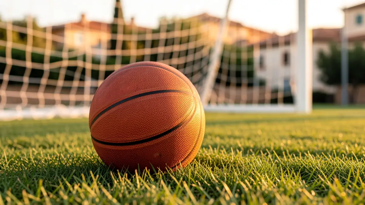 Generic image of a basketball on grass.