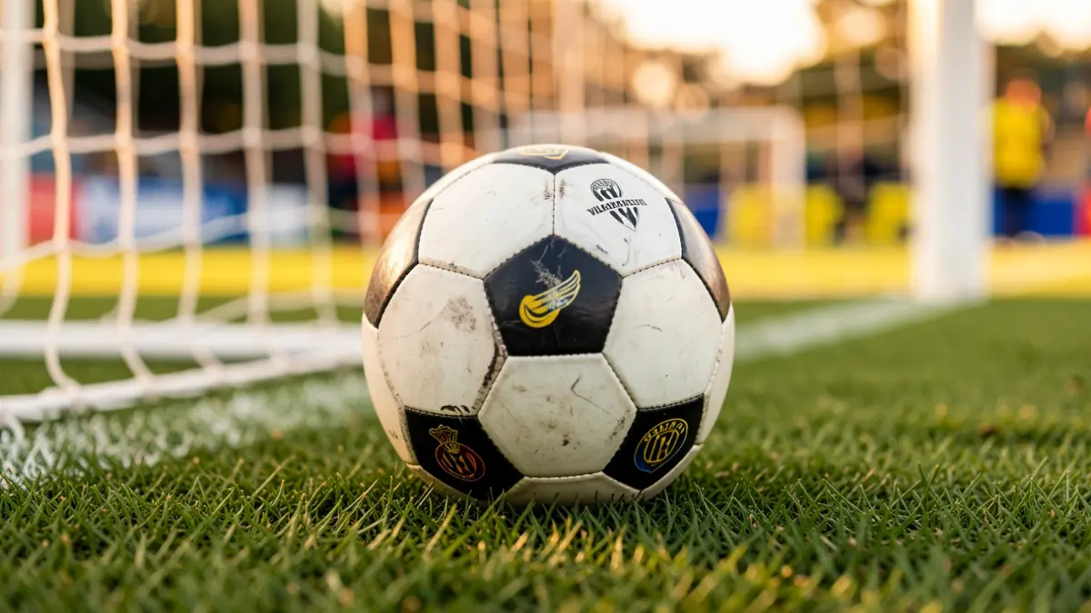 Generic image of a soccer ball on grass.