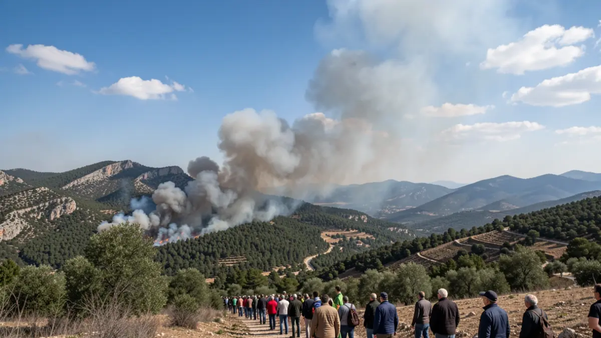 Imagen genérica de un incendio forestal en la Serra Calderona.