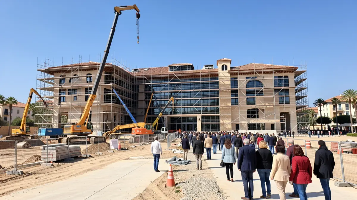 Obras del futuro centro sociocultural de Jayton en Elche.
