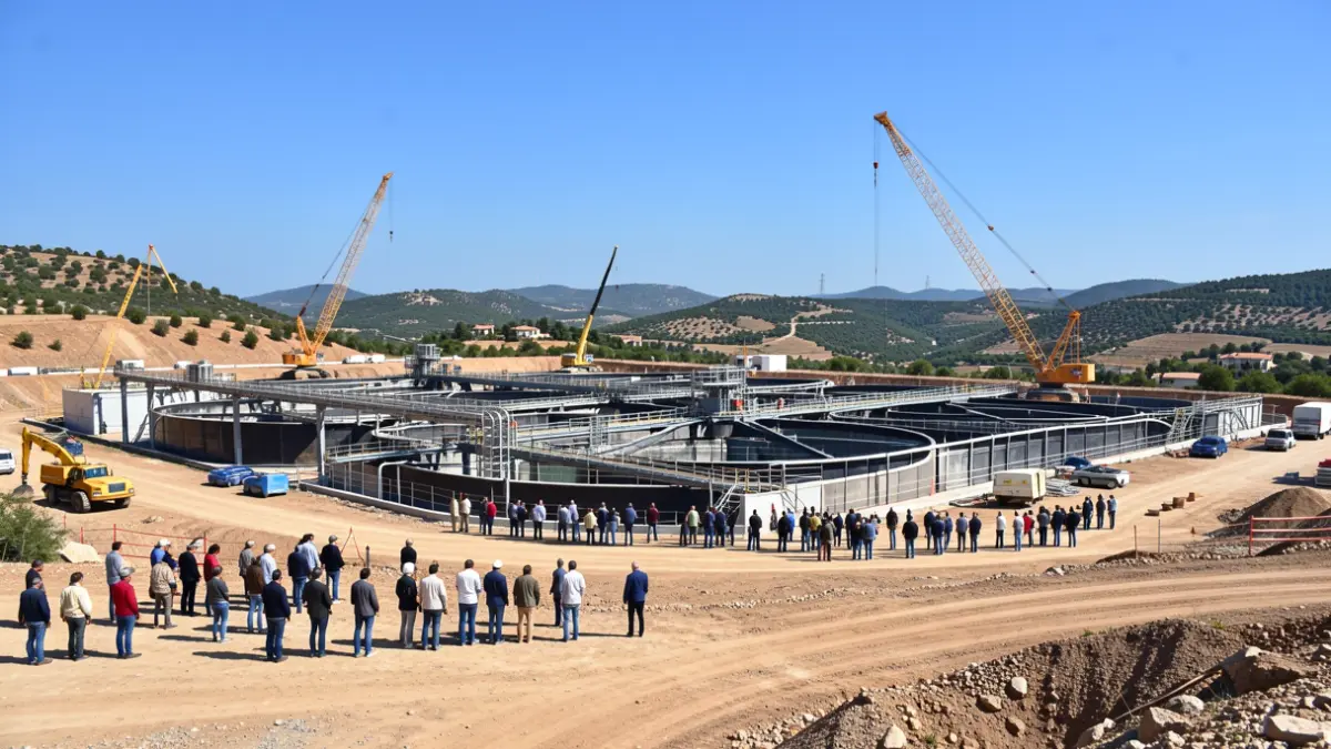 Imagen genérica de una obra de construcción de una depuradora.