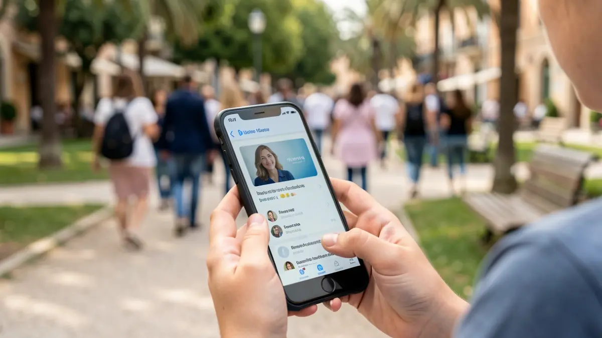 Imagen genérica de un teléfono móvil con una aplicación de salud mental.