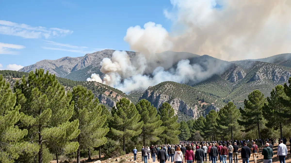 Imatge genèrica d'un incendi forestal a la Serra Calderona.