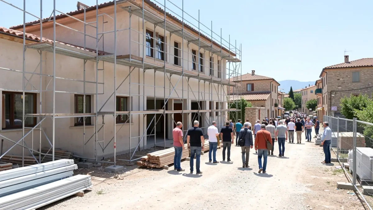 Imatge genèrica d'un solar en construcció d'un nou centre educatiu.